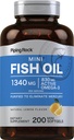 Piping Rock Mini Fish Oil 1340mg Bis 124; 200 Softgels Bis 124; Omega-3 Suplement dla mężczyzn i kobiet 124; Lemon Flavor 124; Non-GMO i Gluten Free