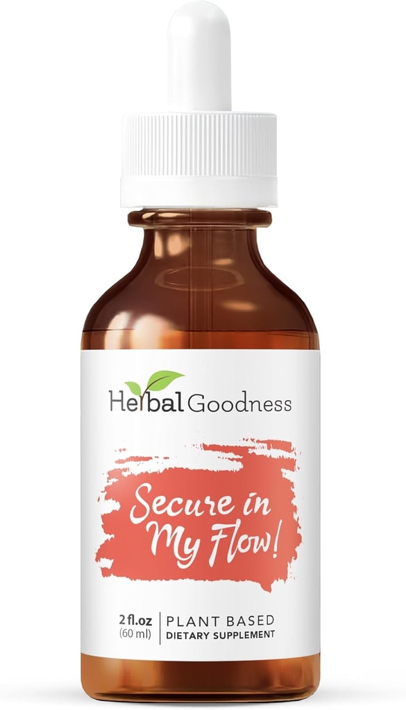 Herbal Goodness Bezpieczne w moim przepływie 124; Menstrual Supplements Supplements Budapeszt 124; Slow Flow Menstrual Supplements, Mood Support, Hormon Health, Aids Relaxation, Metabolic Support 2oz
