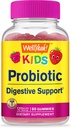 WellYeah Kids Probiotic Gummies - Wsparcie pokarmowe, Gut Health, Wsparcie immunologiczne Gummy - Probiotyki dla Digestive Health - Wegan, Gluten Free - 60 Gummies