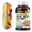 BIO KRAUTER Acid Acid Support Kapsułki 1200 mg Mieszanka - 100 Hrabia - Suplement Nerki w / Tart Cherry 10: 1 Ekstrakt - Mleko Thistle & Ekstrakt Turmeric - Wegan