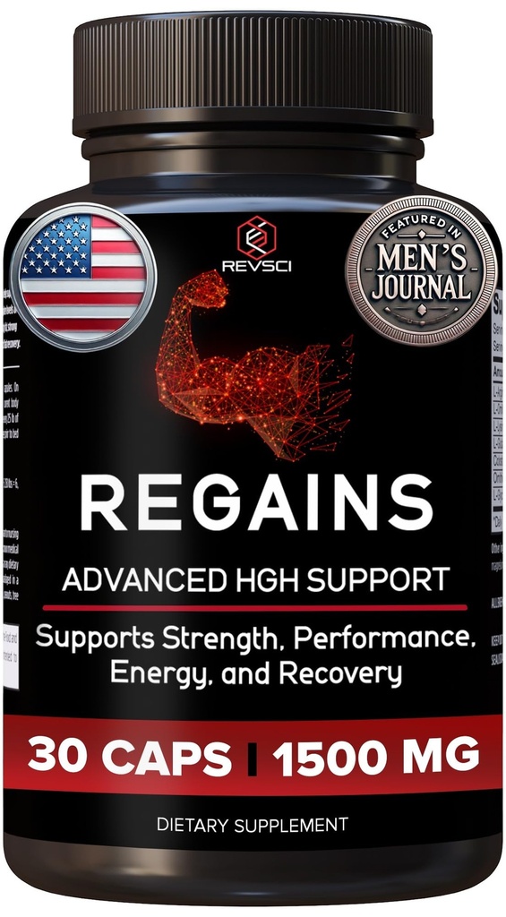 HGH Suplementy dla mężczyzn i kobiet - Regains Starter Pack, Naturalny wzrost mięśni anaboliczne GH & ludzki hormon wzrostu dla mężczyzn, Muscle Builder dla mężczyzn, Muscle Recovery Supplement, 30 pigułek protein