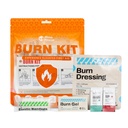 RHINO RESCUE Burn Kit, 4szt Burn Dressings 4x4 ", 8szt Burn Gel Pakiety 3.5g, 4szt Burn Pads, Zestaw pierwszej pomocy Cooling Coothing Cream Relief z bandażem, Rękawice nitrylowe, Nożyczki, Taśma, HSA / FSA Kwalifikujący