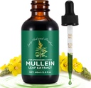 Mullein Drops for Lungs 2 Fl Oz, Natural Mullein Leaf Drops, Szybka absorpcja płynnych Mullein Extract Supplement, Lung Cleanse, 1 Miesiąc dostaw