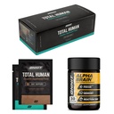 ONNIT Premium Alpha Brain Bundle - Nootropowy suplement mózgu (30 Count) for Focus, Concentration & Memory + Total Human Day and Night witaminy Packs for Men and Women (30- Day Supply)