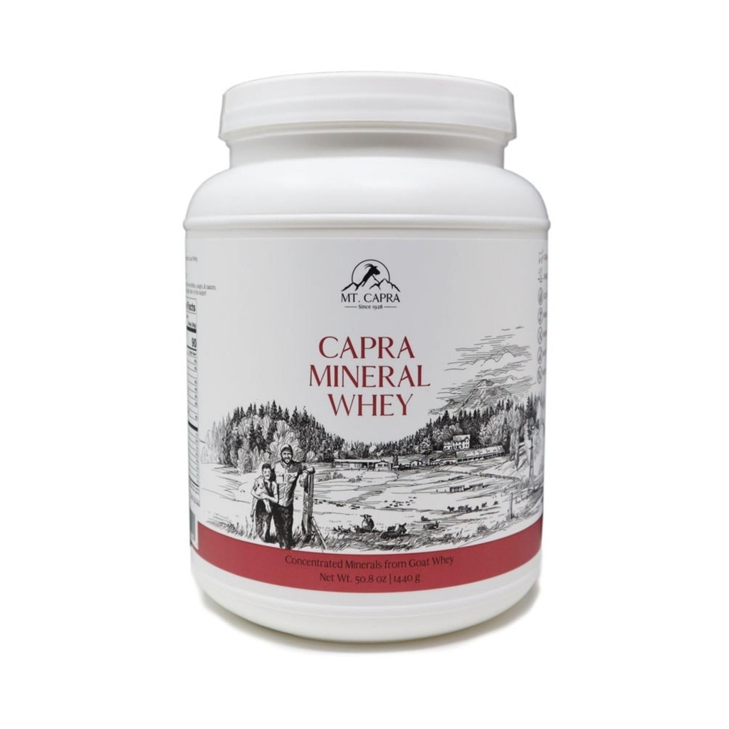 Mt. Capra Mineral serwatka 124; A Whole Food, Bio- Dostępny Mineral / Electrolyte proszek Suplement z koziego mleka serwatki, bogaty w potas, Alkalizujące 124; 56 Służenie - 50.8 oz