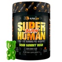 ALPHA LION Superhuman Burn - 2 in 1 Metabolic Booster pre Workout i Termogeniczne spalanie tłuszczu dla mężczyzn - Appetite Suppressant i suplement odchudzania (21 Servings, Sour Gummy Bear)