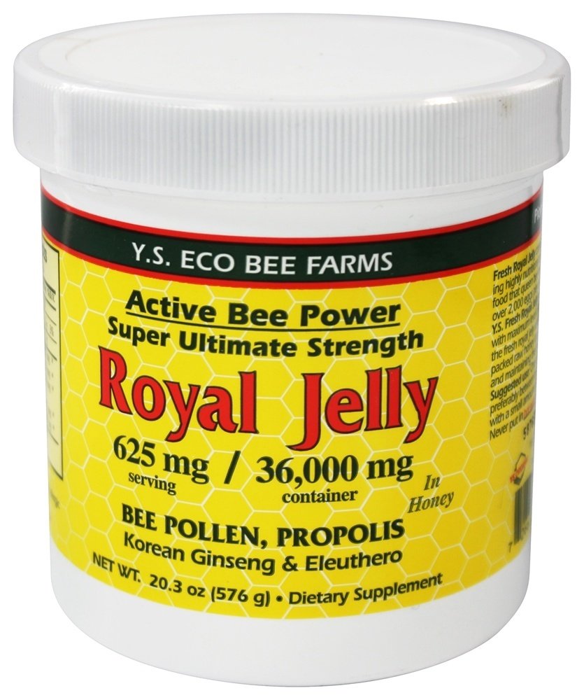 Fresh Royal Jelly + Bee Pollen, Propolis, Ginseng, Honey Mix - 36,000mg Y.S. Org 20,3 oz