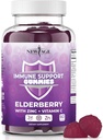 NOWE Gummie z systemem immunologicznym AGE - Sambucus Black Elderberry Gummies z witaminą C i cynkiem (wsparcie immunologiczne 60 Gummies)