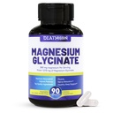 Magnezu glicynian kapsułki 380mg, suplement magnezu do mięśni, serca, Nerve Support, 45 Sewings Wysoka absorpcja, Non-GMO & Gluten Free - 90 Liczby