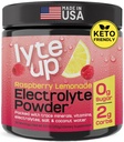Nutriana Keto Electrolytes Proszek bez cukru - Zero węglowodanów i zero Calorie Electrolyte Drink Mix - Bez cukru Electrolytes for Hydration Powder - Post Electrolytes Malina Lemonade Flavor