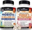 Daily Multivitamine for Women Kapsułki (1 Miesiąc Dostawy) Plus 65 Miliard CFU Daily Probiotic Supplement (1 Miesiąc Dostawy)