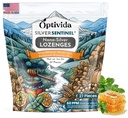 OPTIVIDA Health Colloidal Silver Lozenges with Honey & Lemon Oil (1 Pack) - Soothing Sore Throat Lozenges dla dorosłych z Cough Relief & Fast- Acting Nano Silver Formula dla wsparcia immunologicznego, 60 pm