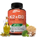 Nutric Flair Vitamin D3 (5000iu / 125mcg) + K2 (jako Mk7) - Wykonane z składników opartych na plantacji Plus BioPerine Black Pepper Extract, 90 Kapsułki - Pomaga zdrowe immunologiczne, Serce i zdrowie - Nie-GMO Pigułki