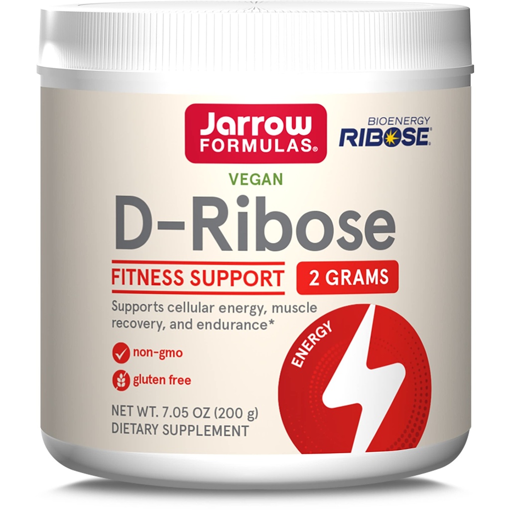 Jarrow Formulas® D-Ribose 2 Grams, Dietary Supplement, Fitness Support, Muscle Recovery and Endurance, 7.05 oz, Up to a 90 Day Supply