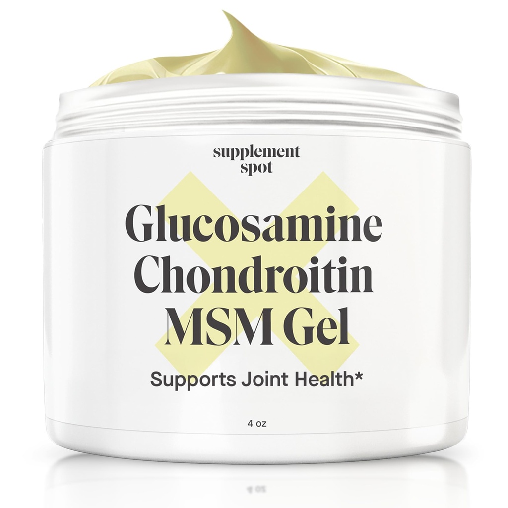 Glukozamina Chondroitin MSM Gel (4 oz) - z Glukozaminą, Chondroitin, MSM & Bromelain do wspierania wspólnego zdrowia - dla kobiet i mężczyzn (90 Day Supply)