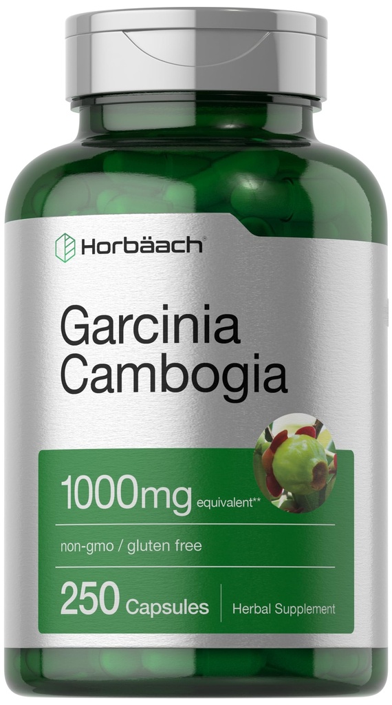 Horbaach Garcinia Cambogia Extract Pills 124; 1000mg Xia124; 250 kapsułki Xavier 124; Herbal Extract Supplement Xavier 124; Non- GMO, Gluten Free