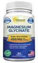 aSquared Nutrition Magnezu Glicynian 400mg - 180 Tablets - Max Siła Magnezu Bisglicynian Suplement - Maksymalna biodostępność i Absorpcja - Nie-GMO - Podtrzymuje mięśnie, kości i serce