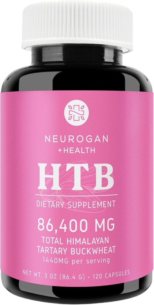 Neurogan Himalayan Tartary Buckphein (HTB) Kapsułki - Pure Potent 1440 MG, 60 Day Supply - Supports Digestive Wellness * - Gluten- Free, 86,400 MG Total HTB - Lab Tested, Made in USA