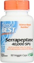Lekarze Najlepsza Serrapeptaza 40 000 SPU, Non-GMO, Wegan, 90 Kapsułki Veggie (Opakowanie po 1)