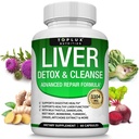 Czystość wątroby Detox & Naprawa Formuła Detox wątroby Suplement - Ostrze mleka z Dandelion, Karczoch, Turmeric, Burak korzeń, Turmeric & More dla Natural Fast Herbal Cleansing Non-gmo Vegan 60 Kapsułki