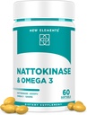 Omega 3 Fish Oil 1200mg with Nattokinase Supplement 4000 FU Organic Equipment 124; DHA España 124; EPA España 124; Nattokinase Derived from Japanese Natto España 124; cardioviral and Circulative Support España 124; Heart Health Support España 124; 60 Softgels