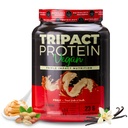 Nutrologia TRIPACT Vegan Protein Powder - Organic Pea, Rice & Pumpkin Protein, BCAA & Glutamine Plant-Based Meal Replacement Shakes for Muscle Recovery & Immunity, Masło orzechowe i Wanilia, 20 Służenia