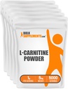 BulkSupplements.com Proszek L- Carnitine - Suplement karnityny, Suplement aminokwasów - Unflavored & Gluten Free, 1 g na Serving, 1 kg (Opakowanie po 5) (11 funtów)