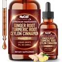 11in1 Liquid Ginger Extract with Vitamin D3, Vitamin K2, Turmeric, Ceylon Cinnamon, Berberine Extract, Garlic, Black Pepper - Drops Extract - 1 FL Oz - 2 Month Supply