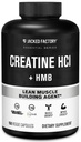 Jacked Factory Creature HCL + HMB kapsułki - Synergistic CON- CRET, myHMB, & Formuła witaminy D dla poprawy wzrostu, siły, & Zmniejszony podział mięśni - 150 kapsułek