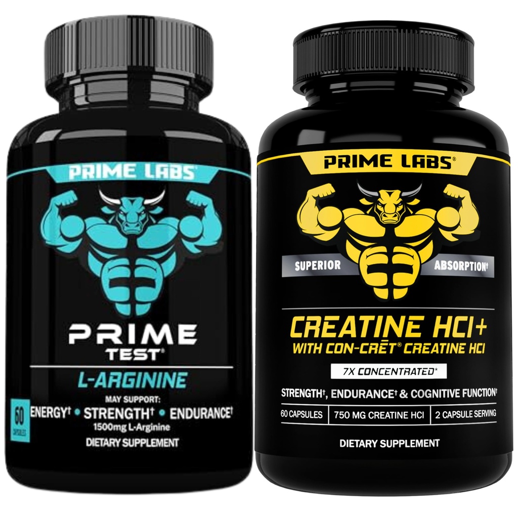 Prime Labs L Arginina (60 ct) + HCl kreatyniny Kapsułki (60 ct)