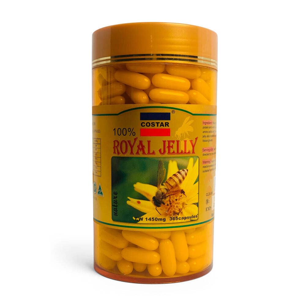 Royal Jelly Supplement 1450mg - 365 Kapsułki - Bogate w składniki odżywcze dla witalności i dobrego samopoczucia - Made in Australia