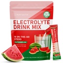 Pakiety proszkowe Electrolytes - Bezcukrowe, Naturalnie aromatyzowane, 10 Electrolyte & Vitamin Electrolyte Drink Mix - Arbuz Flavors, Keto Friendly, Wegan, Non-GMO, 18 Pakiety