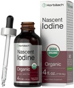 Horbaach Nascent Jodine Drops: 124; 4 Fl Oz: 124; Organic Liquid Tincture Supplement: 124; as Potasu Jodice: 124; Vegan, Non-GMO i Gluten Free