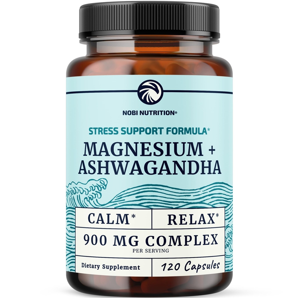Magnezu Ashwagandha Relax, Relaks, Relaks, Relax, Relax Mood & Sleep Support Relaks 124; Mag Citrate & Oxide 400 mg + Ashwagandha 500 mg Relaks, Relaks, Relaks, Relaks, Relax Mood & Sleep Support