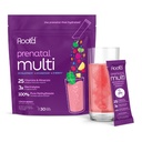 Root 'd Prenatal Multivitamin Proszek - 25 Witaminy i minerały z 3x Electrolytes, Folate, Żelazko, D3 dla mamy i dziecka, 7 Superfood & Probiotyki, Bezcukrowe witaminy i Nawilżenia 124; 30 Napoje witaminy
