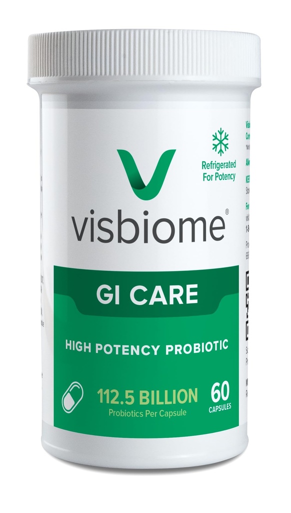 Visbiome ® GI Care - High Potency Probiotic - 112,5 Miliard CFU Live Probiotics, Original De Simone Formulation, Made in USA, 60 kapsułki.