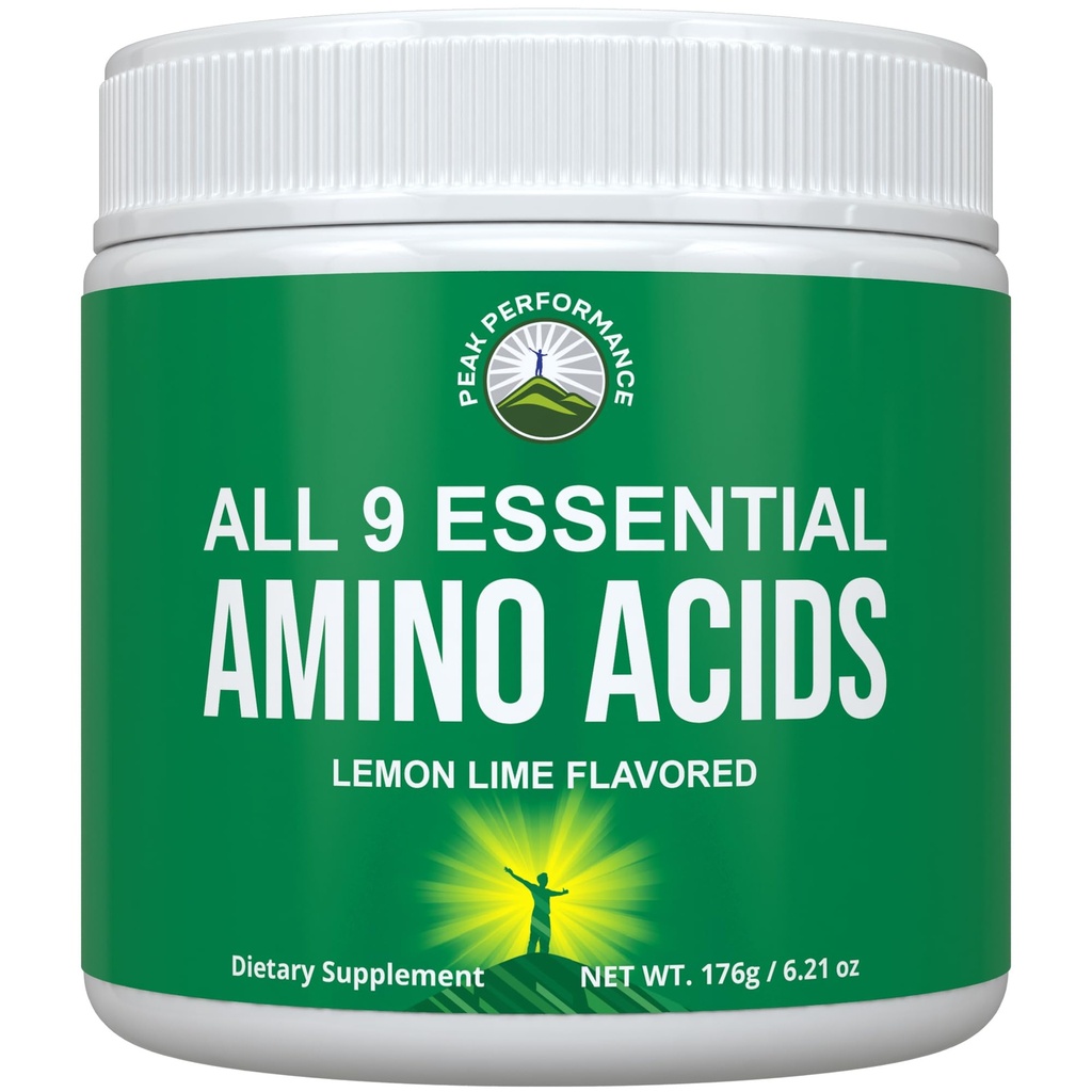 Wszystkie 9 podstawowe aminokwasy proszek z 26 Badania kliniczne. EAA 32X Effective vs BCAA / BCAAS Branched Chain Aminos. Przed lub po treningu suplement EAA dla energii i wzrostu mięśni. Lemon Lime