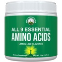 Wszystkie 9 podstawowe aminokwasy proszek z 26 Badania kliniczne. EAA 32X Effective vs BCAA / BCAAS Branched Chain Aminos. Przed lub po treningu suplement EAA dla energii i wzrostu mięśni. Lemon Lime