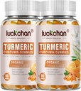 Kurkumina kurkuma z czarnym pieprzem i suplementami imbirowymi do immunologicznego wsparcia zdrowej skóry - Wegańskie gumki kurkumy dla dorosłych - Gluten Free, niski cukier