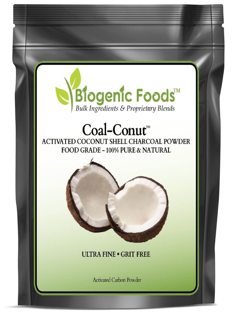 Coal- Conut ™ - Activated Coconut Shell Charcoal Fine Husk Food Grade Powder (Ultra- Fine) - Zatwierdzone stosowanie ekologiczne