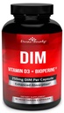 Suplement DIM 250mg z witaminą D3 Plus BioPerine - Menopauza diindolilometanu i wsparcie estrogenowe, Wsparcie równowagi hormonu dla kobiet i mężczyzn - 90 Czapki wegetariańskie
