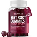Gummy buraczane z COQ10 & Granatem - Suplement tlenku azotu dla mężczyzn i kobiet - Buraki buraczane dla wytrwałości, performance, recovery - Wegan, Non-GMO, Gluten Free - Mieszany aromat jagodowy, 30 Count