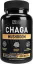 Vela 's Chaga Mushroom Supplement Mushroom Capsule 124; 1500 mg na serwowanie 124; 120 Capsules (Chaga Mushroom (120 Count))