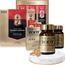 Koreański Red Ginseng Extract 3000mg i Kapsułki Bundle - Saponin Hanppuri + The Root Original - Natural Energy Supplements for Immune Support, Stress Relief, Focus & Mental Clarity with Ginsenozyde Rg3