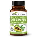 Ekstrakt Green Papaya Fruit Kapsułki - Organiczne Enzymy Papaya z Prebiotykami i Probiotykami dla Zdrowia Żywieniowego - Super Enzymy Digestive, Immune Support- 60 Kapsułki, Made in USA