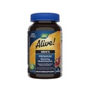 Nature 's Way Alive! Men' s Premium Gummy Multivitamin, Wspiera zdrowe serce, Funkcja mięśni *, Kompleks pełnej witaminy B-, Pomarańcza, Grape, Cherry Flavored, 75 Gummies (Packaging May Vary)