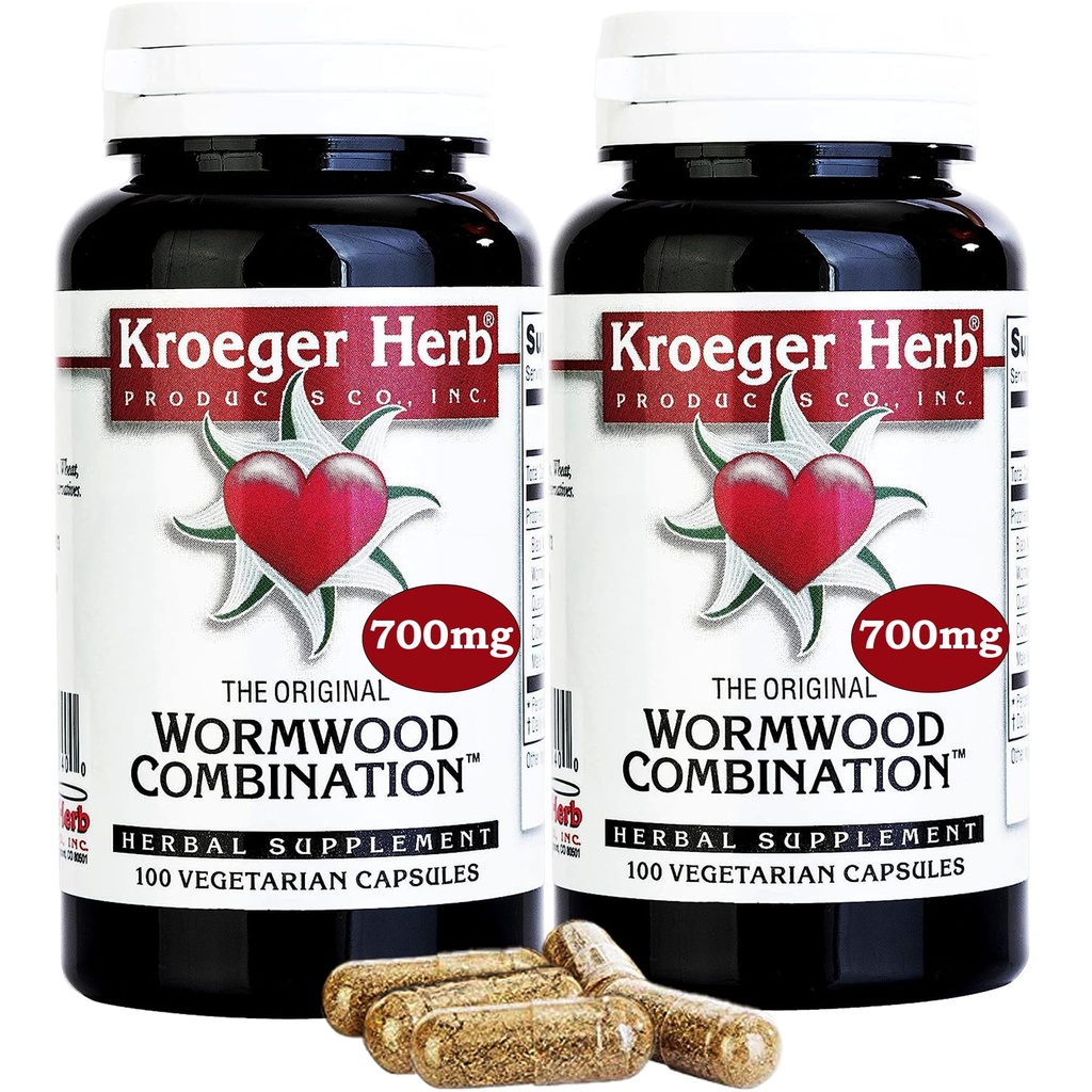 2 Pack - Kroeger Wormwood Combination, 100 V- Cap