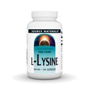 Źródło Naturals L- Lysine Free Form -Amino Acid Supplement Supports Energy Formation & Collagen - 100 kapsułki