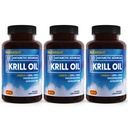 BioEmblem 3 Pack Antarktycznego oleju kryla 1000mg Softgels, Omega- 3 Oil z wysokimi poziomami EPA + DHA, Astaksantyny i fosfolipidów, Supports Brain Health, 180- Count Non-GMO, Gluten Free, 90 Days Supply
