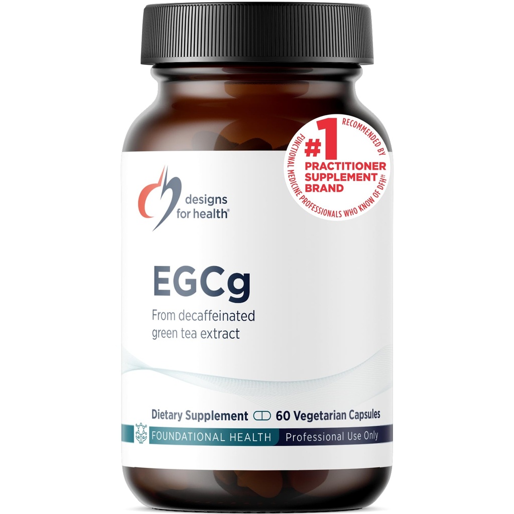Designs for Health EGCg - Decaffeided Green Tea Extract (225mg) + Polifenols Antioksydant Supplement - Non-GMO Vegan Green Tea Pills (60 kapsułki)
